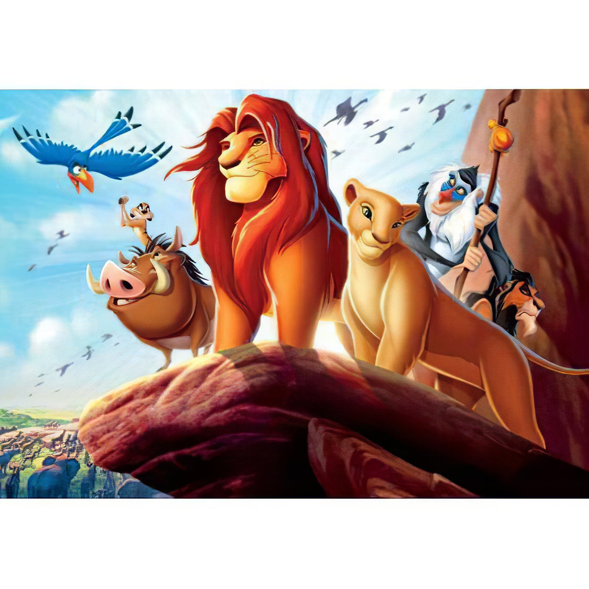 Le Roi Lion avec sa famille