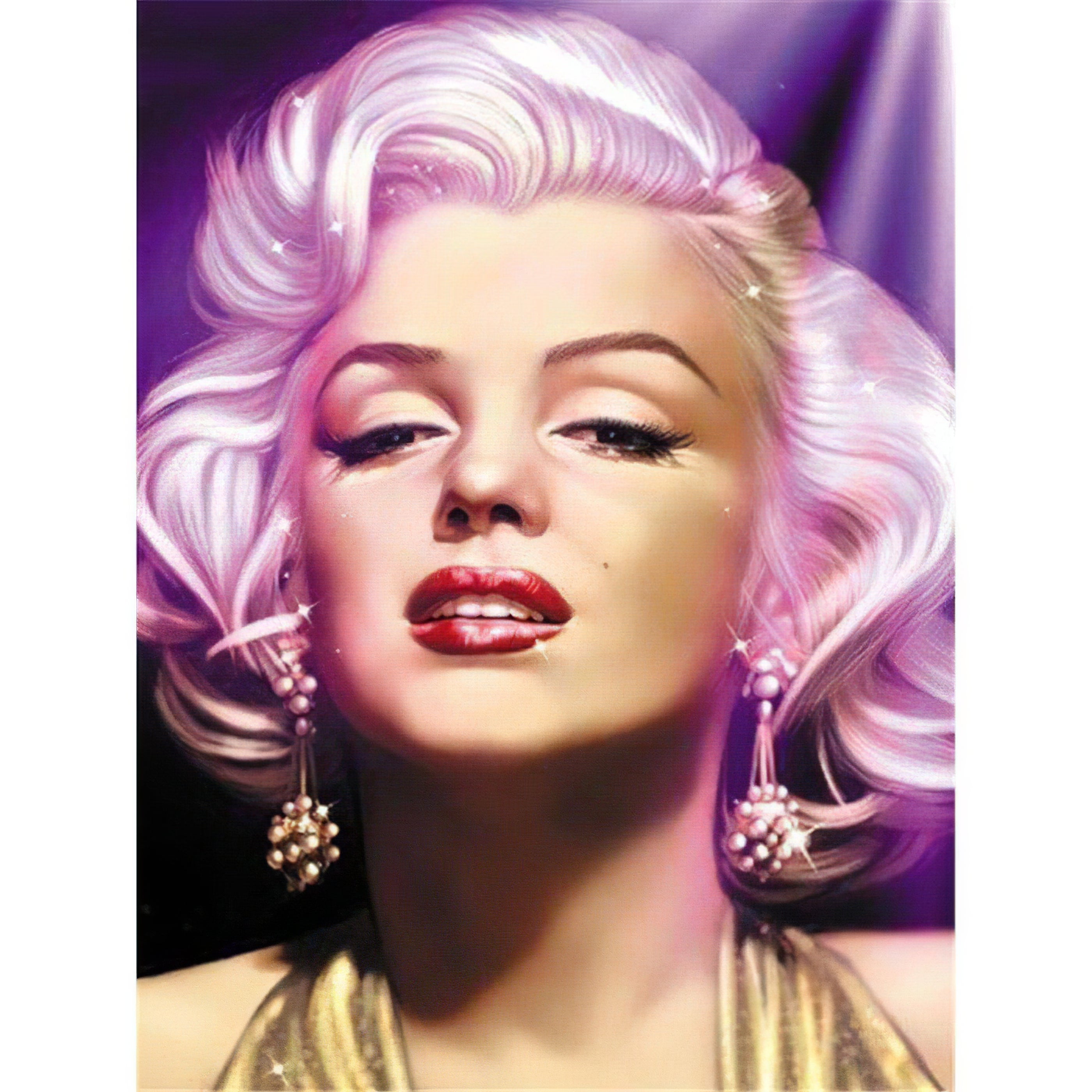 Capturez l’élégance intemporelle de Marilline-Monroe dans cette broderie diamant. Marilyn Monroe - j'adore la broderie diamant