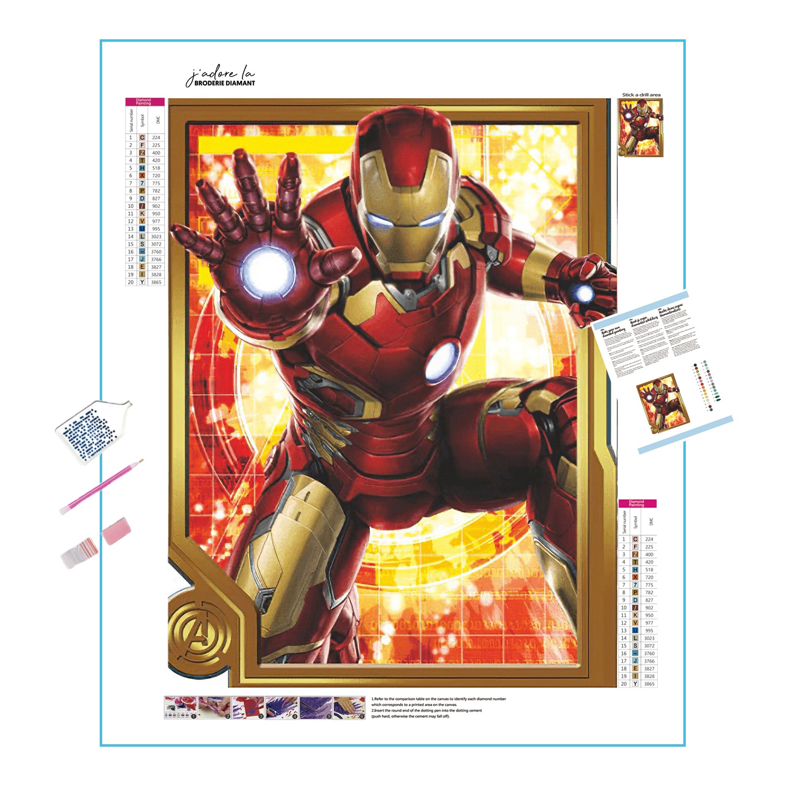 broderie diamant -  Marvel Iron Man