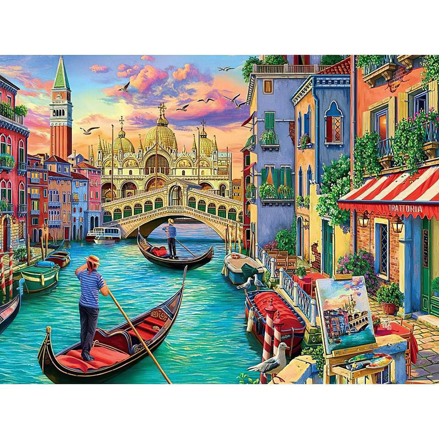 Canal de Venice et bateaux