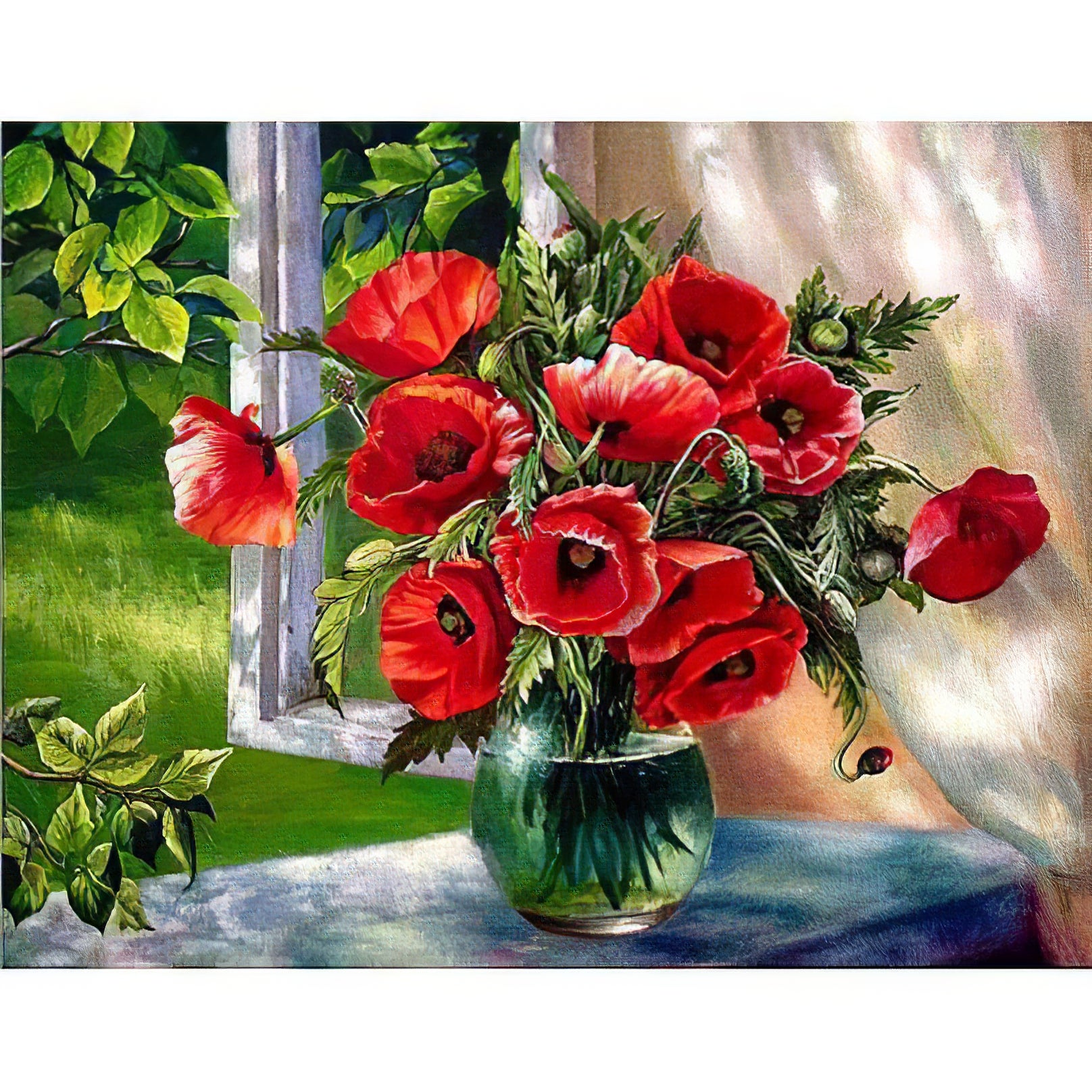 Des Fleurs Rouges dans un Vase