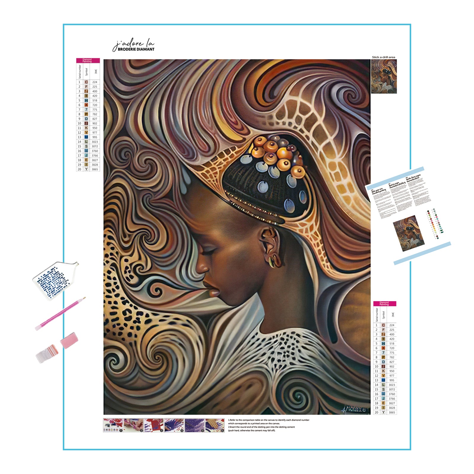 Femme Africaine en Mosaïque